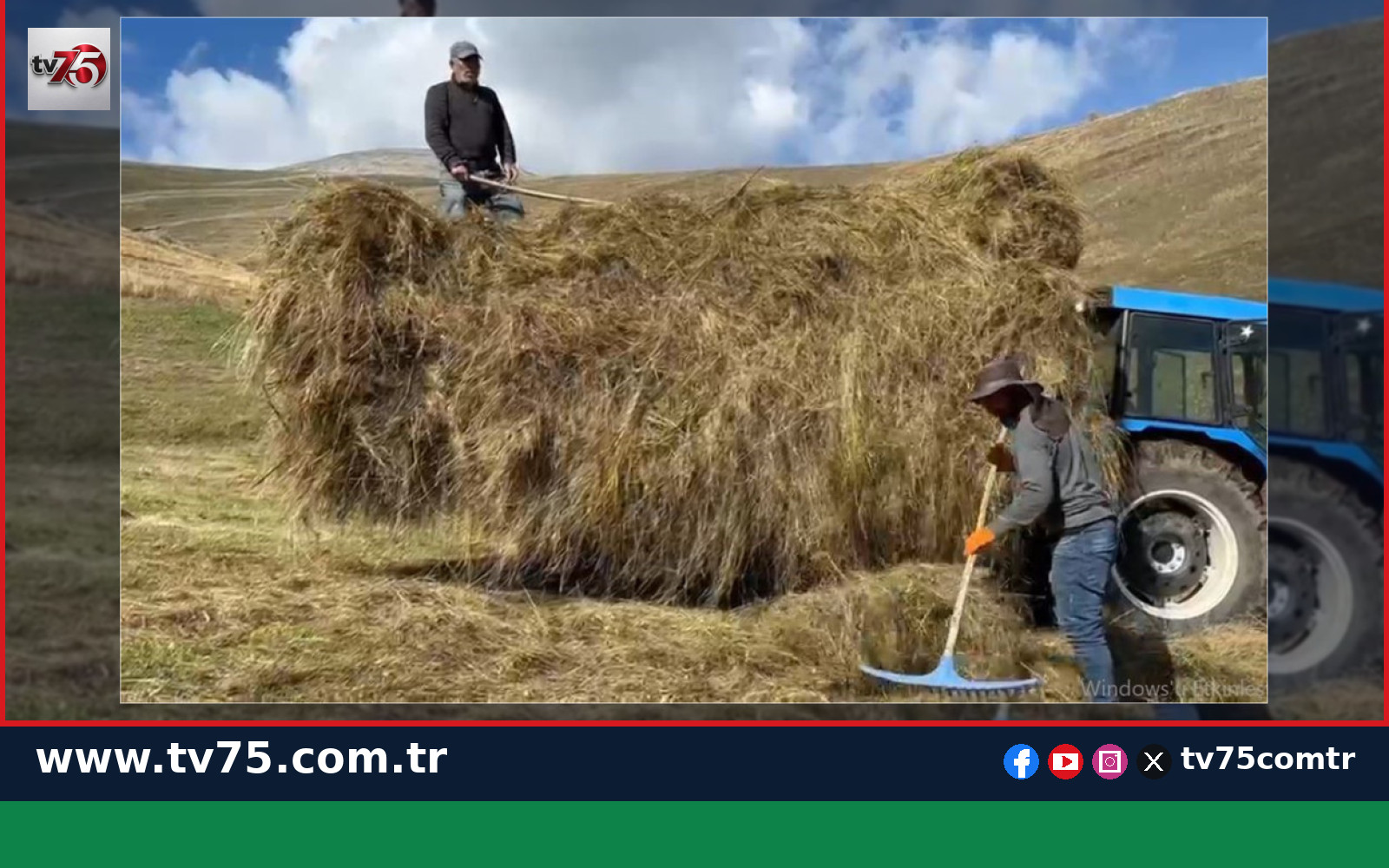 Ardahan Damal’da Hayvancılar İçin Kışlık Ot Mesaisi